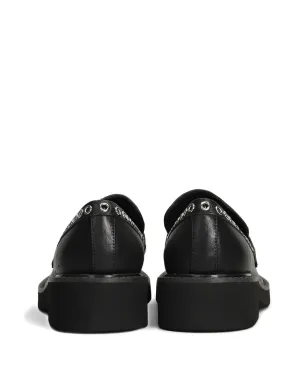 Bibi Lou eyelet-embellished loafers - Black - サムネイル3