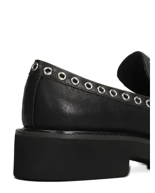 Bibi Lou eyelet-embellished loafers - Black - サムネイル4