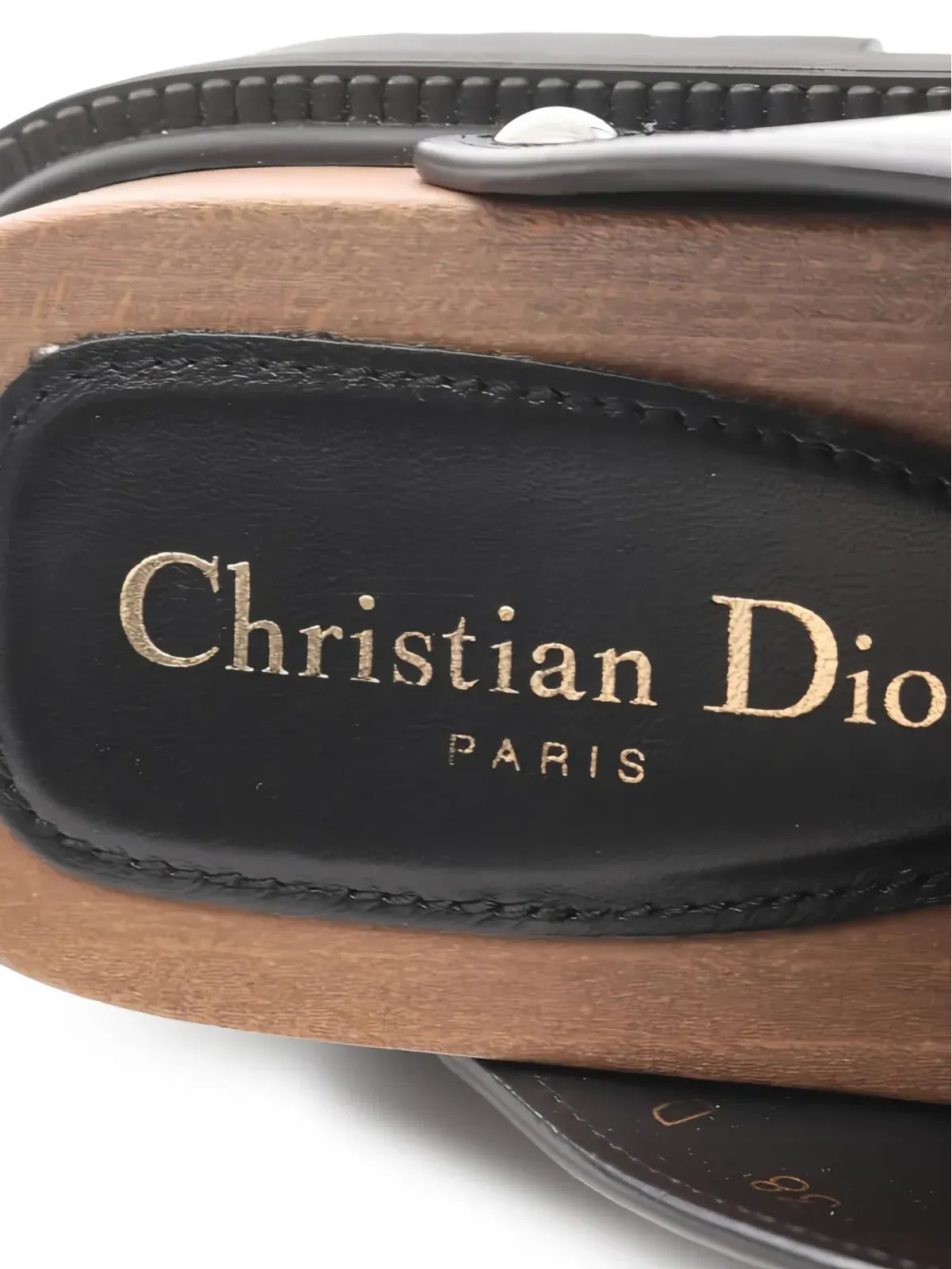 Christian Dior Pre-Owned 60mm クエイクスタッズ付きミュール - ブラック - 画像5