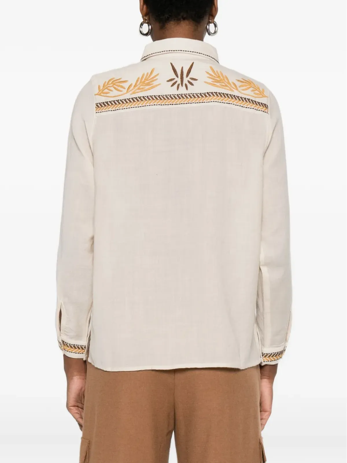 Diega embroidered shirt - Neutrals - 画像4