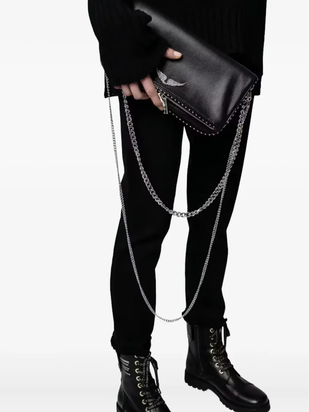 Zadig&Voltaire レザー クロスボディバッグ ブラック - 画像2