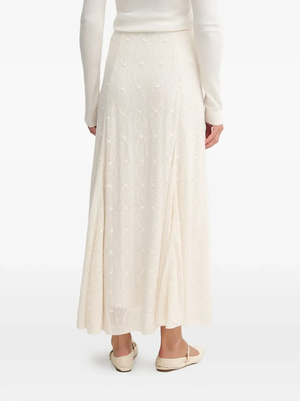 Pedro Del Hierro 白のマキシスカート - 画像3