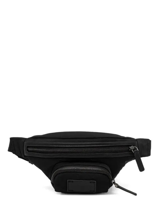 Armani Exchange Armani Exchange ジップファスナー付きブラック ベルトバッグの商品画像