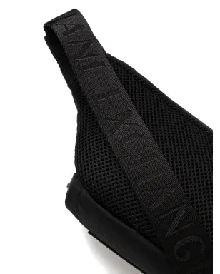 Armani Exchange ジップファスナー付きブラック ベルトバッグ - サムネイル4