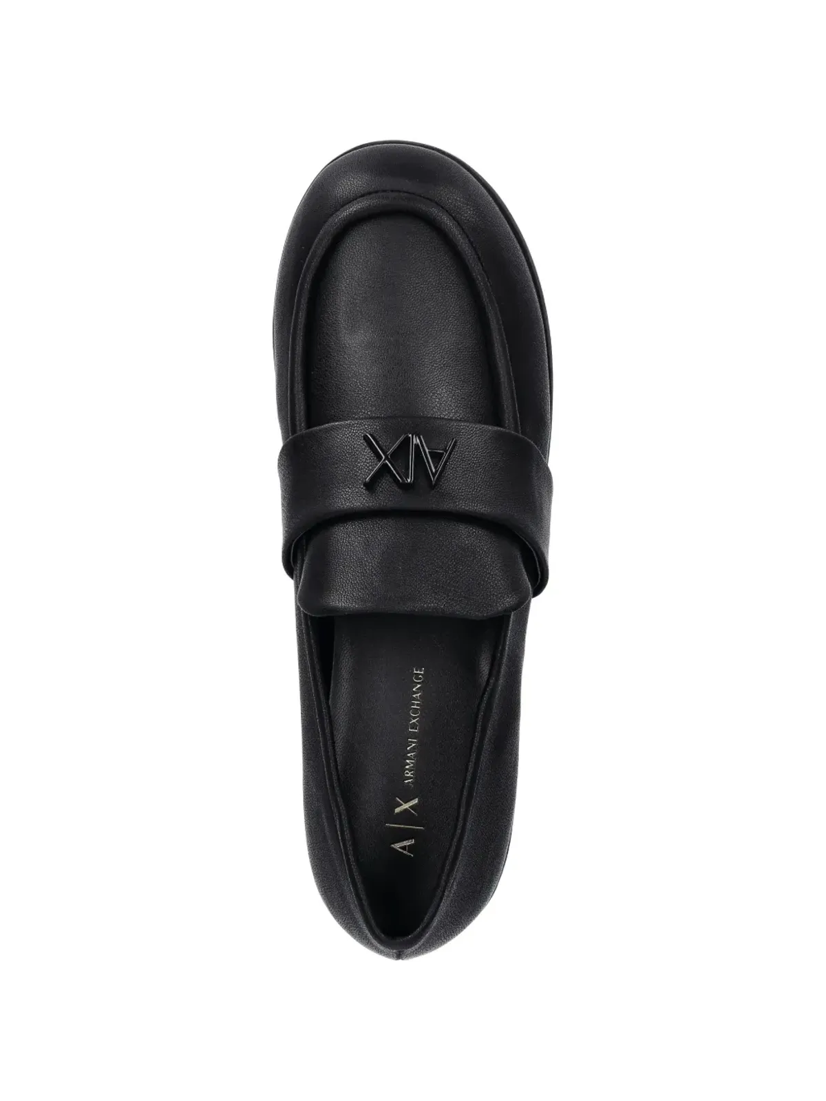 Armani Exchange ストラップロゴ ローファー - 画像3