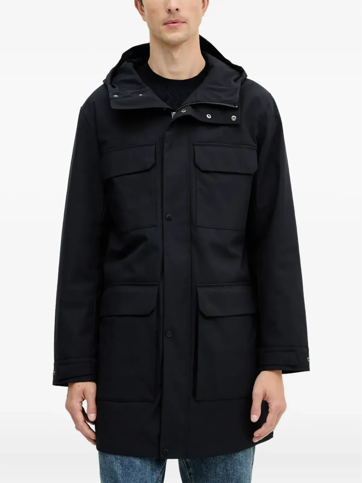 Armani Exchange フード付きポケットコート - 画像1