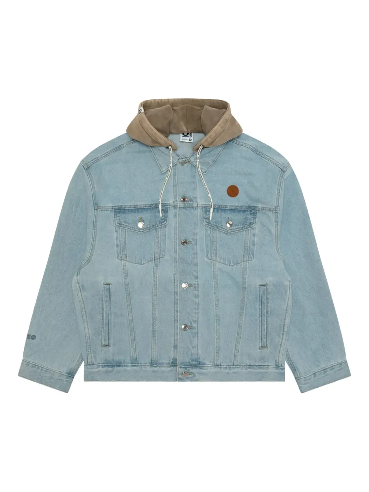 AAPE BY *A BATHING APE® hooded denim jacket - Blue - 画像1