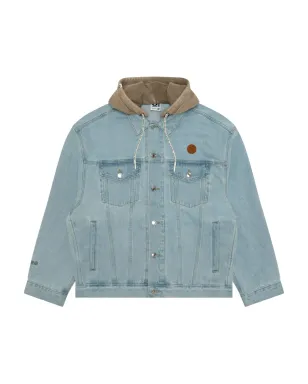 AAPE BY *A BATHING APE® hooded denim jacket - Blue - サムネイル1