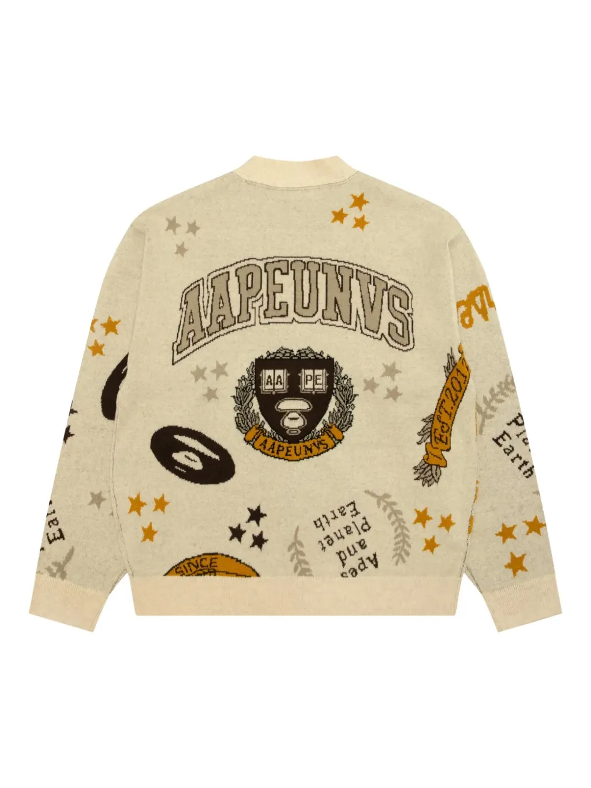 AAPE BY *A BATHING APE® グラフィックデザイン ボタン留めカーディガン - 画像2