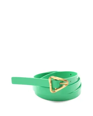 Bottega Veneta Pre-Owned 2020s triangle leather belt - Green - サムネイル1
