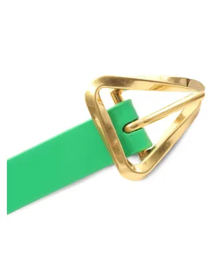 Bottega Veneta Pre-Owned 2020s triangle leather belt - Green - サムネイル3