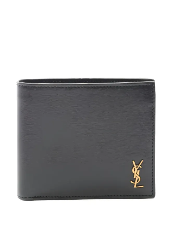 Saint Laurent Pre-Owned Saint Laurent ビンテージ Tiny Cassandre ロゴ 二つ折りウォレット - ブラックの商品画像