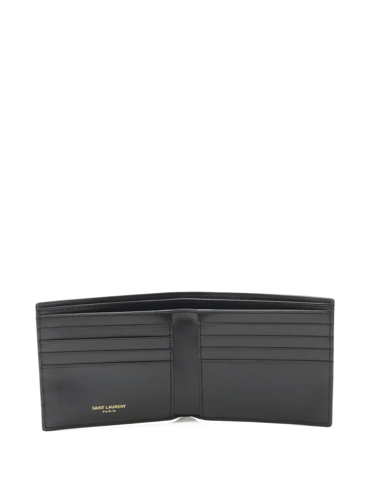Saint Laurent ビンテージ Tiny Cassandre ロゴ 二つ折りウォレット - ブラック - 画像3