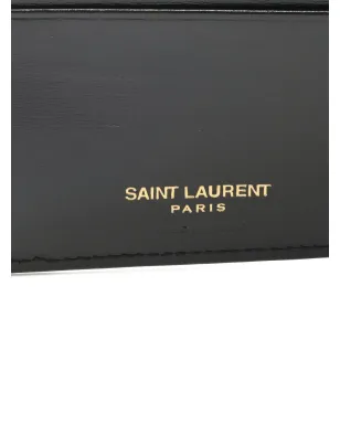 Saint Laurent ビンテージ Tiny Cassandre ロゴ 二つ折りウォレット - ブラック - サムネイル4