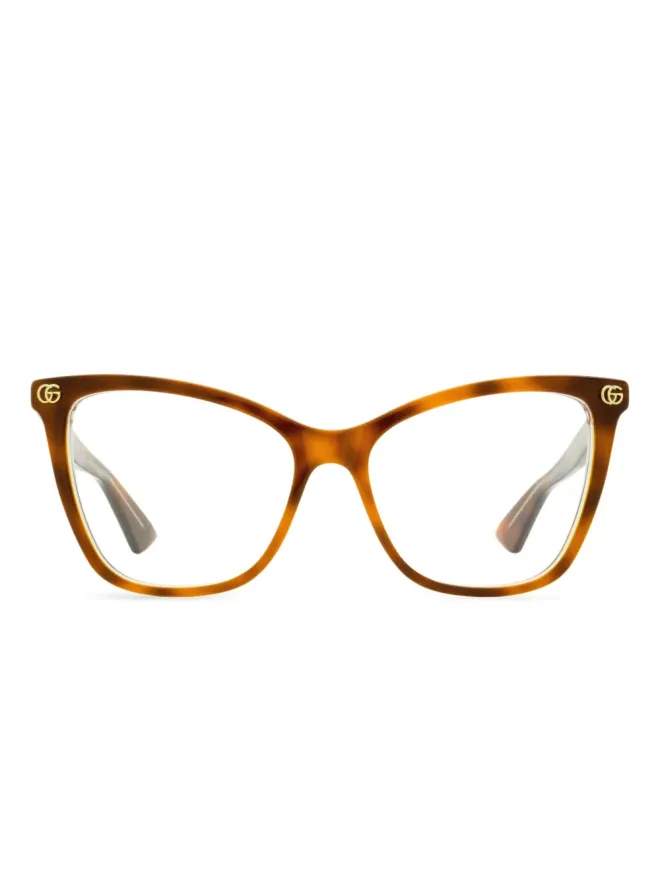 Gucci Eyewear Gucci Eyewear ロゴ入り蝶型フレーム眼鏡の商品画像