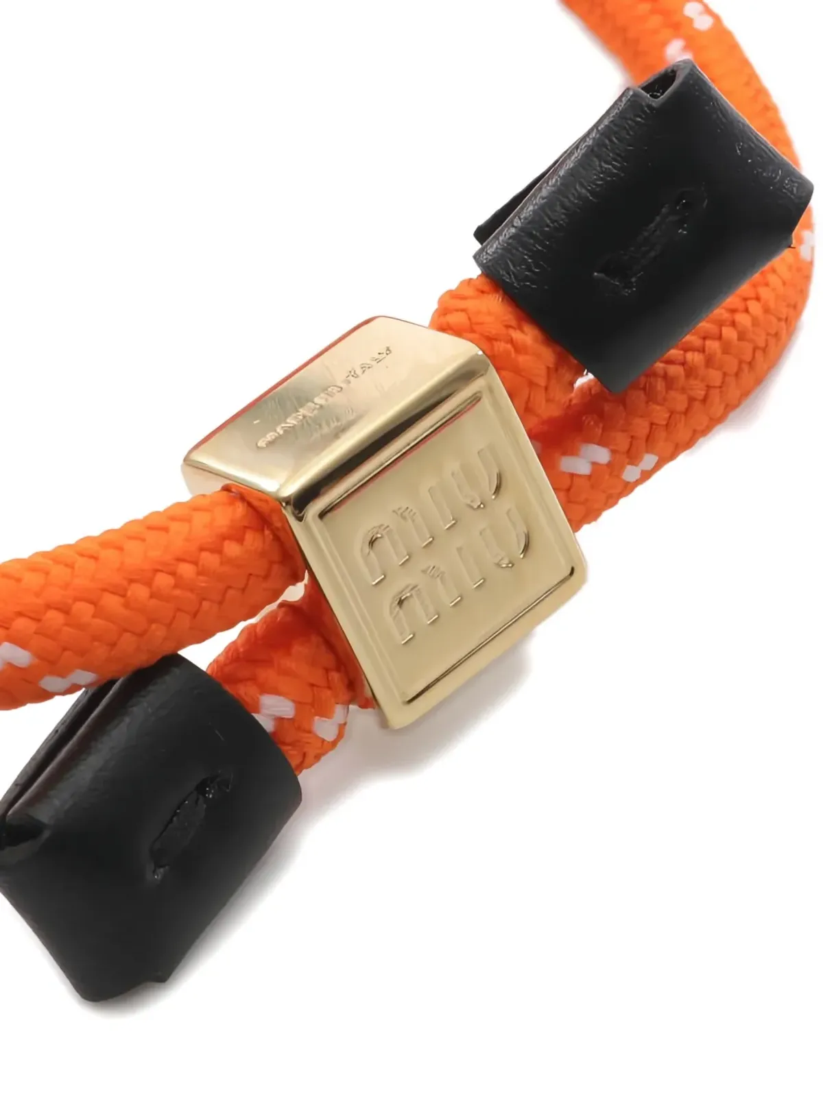 Miu Miu Pre-Owned ロゴチャームノットブレスレット - オレンジ - 画像4