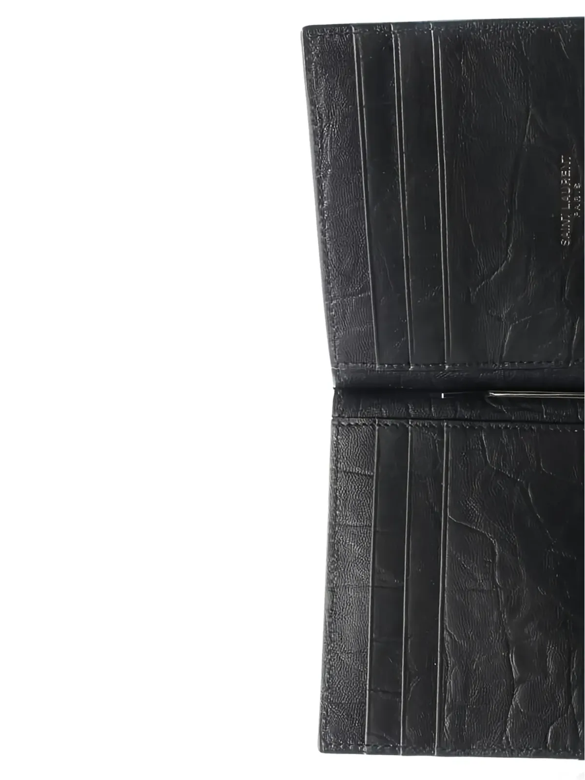 Saint Laurent Pre-Owned YSL-plaque bi-fold wallet YSLロゴプレート付き二つ折り財布 - 画像2
