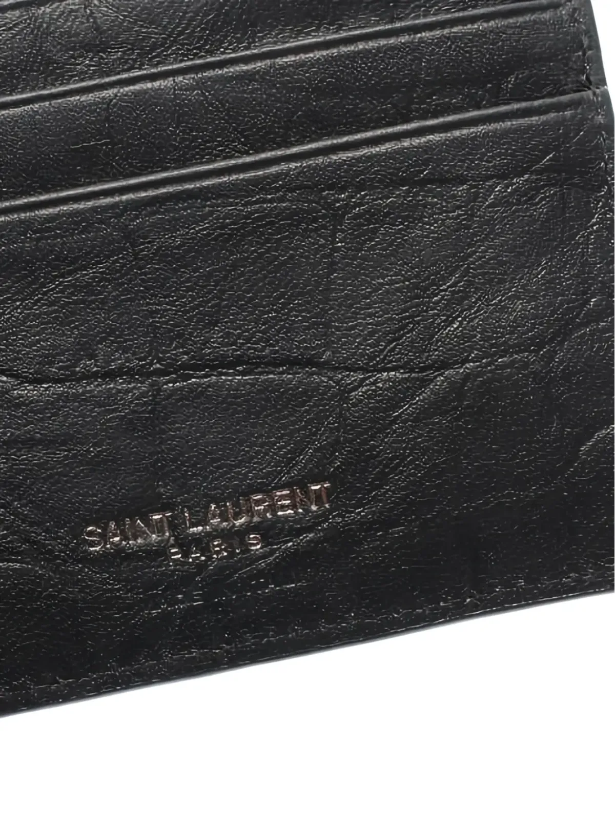 Saint Laurent Pre-Owned YSL-plaque bi-fold wallet YSLロゴプレート付き二つ折り財布 - 画像3