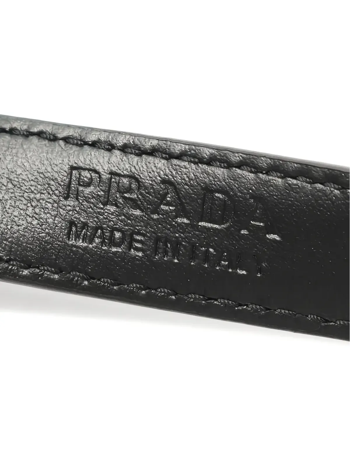 Prada Pre-Owned 三角ロゴ レザー ベルト - 画像4