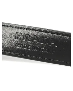Prada Pre-Owned 三角ロゴ レザー ベルト - サムネイル4
