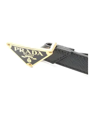 Prada Pre-Owned トライアングルロゴ レザー ベルト - サムネイル3