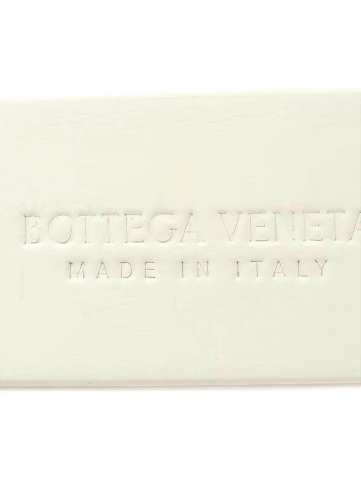 Bottega Veneta Pre-Owned 2020年代 三角バックル レザーベルト ホワイト - 画像4