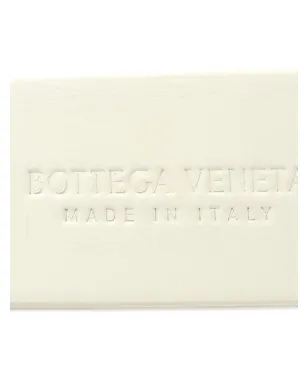 Bottega Veneta Pre-Owned 2020年代 三角バックル レザーベルト ホワイト - サムネイル4