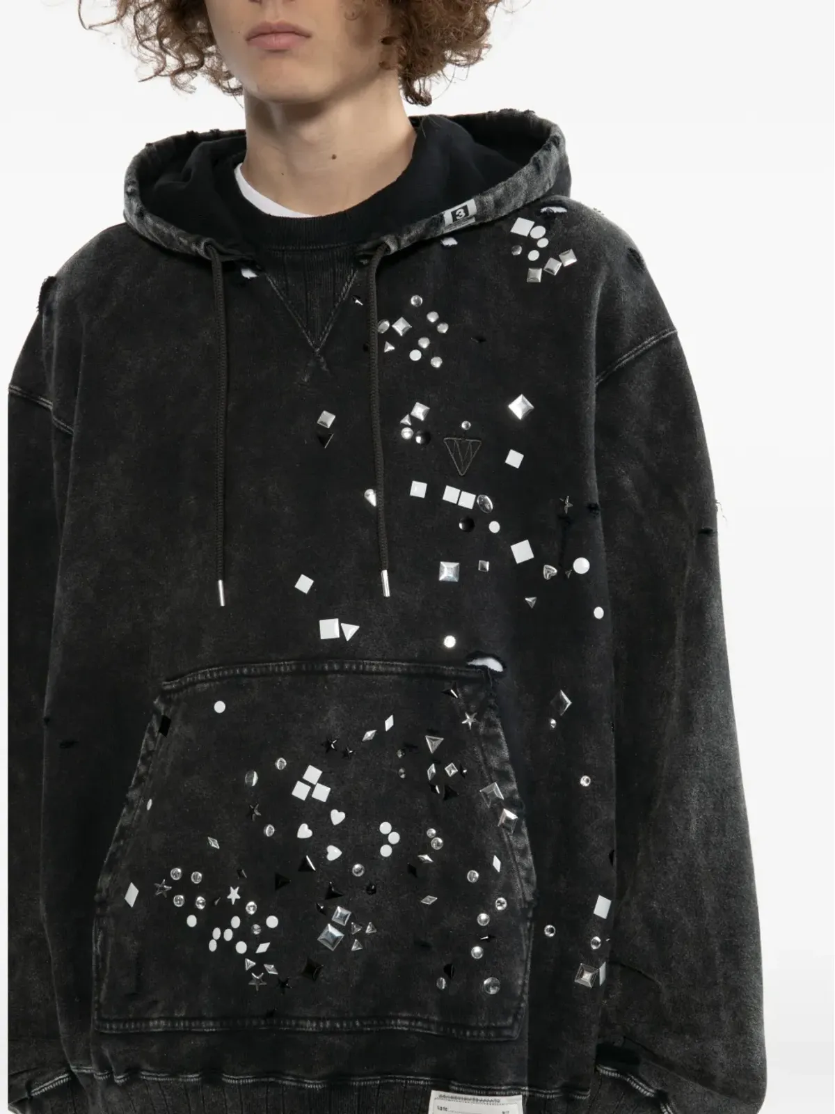 Maison MIHARA YASUHIRO スタッズ付きフーディ - 画像5