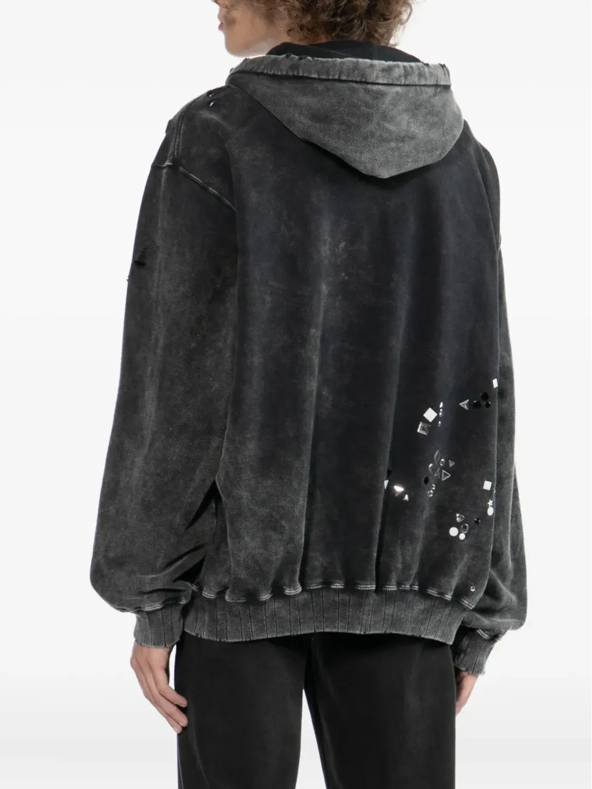 Maison MIHARA YASUHIRO スタッズ付きフーディ - 画像4