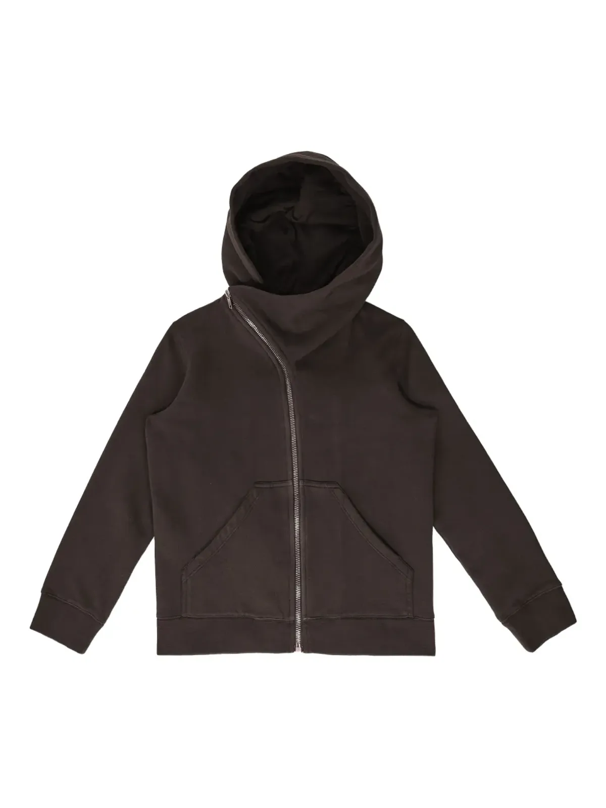 Rick Owens Kids ジップフードセーター（ブラウン） - 画像1