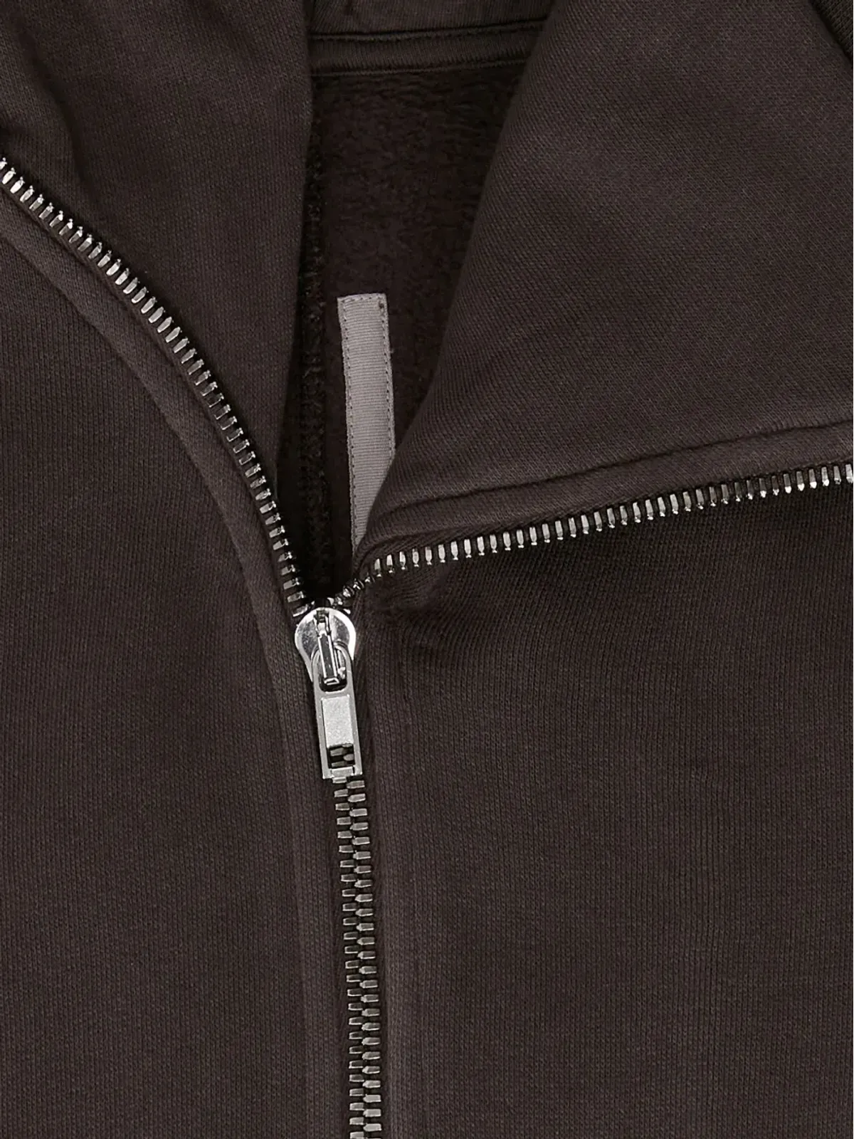 Rick Owens Kids ジップフードセーター（ブラウン） - 画像3