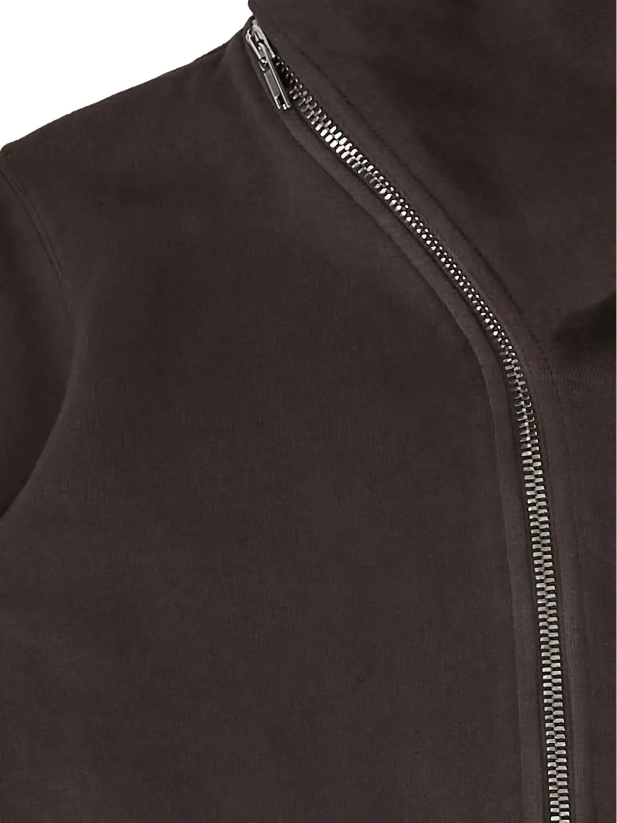 Rick Owens Kids ジップフードセーター（ブラウン） - 画像4