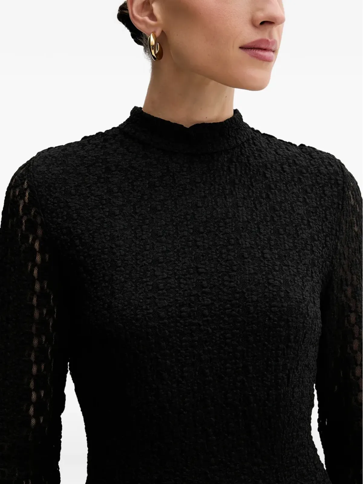 Bardot ハイネック テクスチャード ミニドレス - 画像5