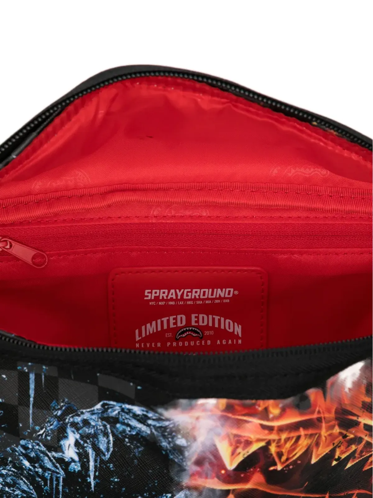 sprayground kid チェック柄グラフィックプリント ベルトバッグ - 画像4