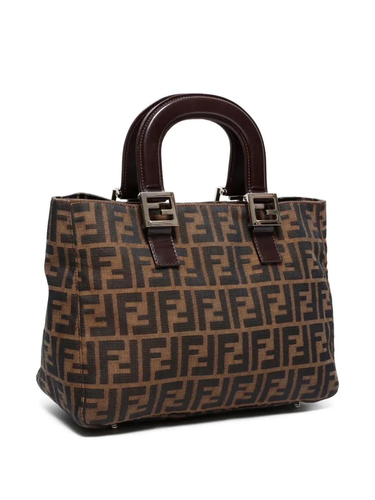 Fendi ビンテージ 1990-2000s Zucca ハンドバッグ - Brown - 画像3