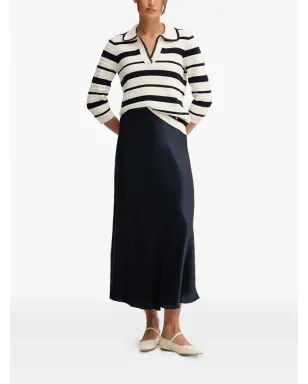 Pedro Del Hierro 白とブルーのストライプ ニットセーター - サムネイル2
