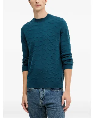 Armani Exchange 長袖クルーネックセーター - ブルー - サムネイル1