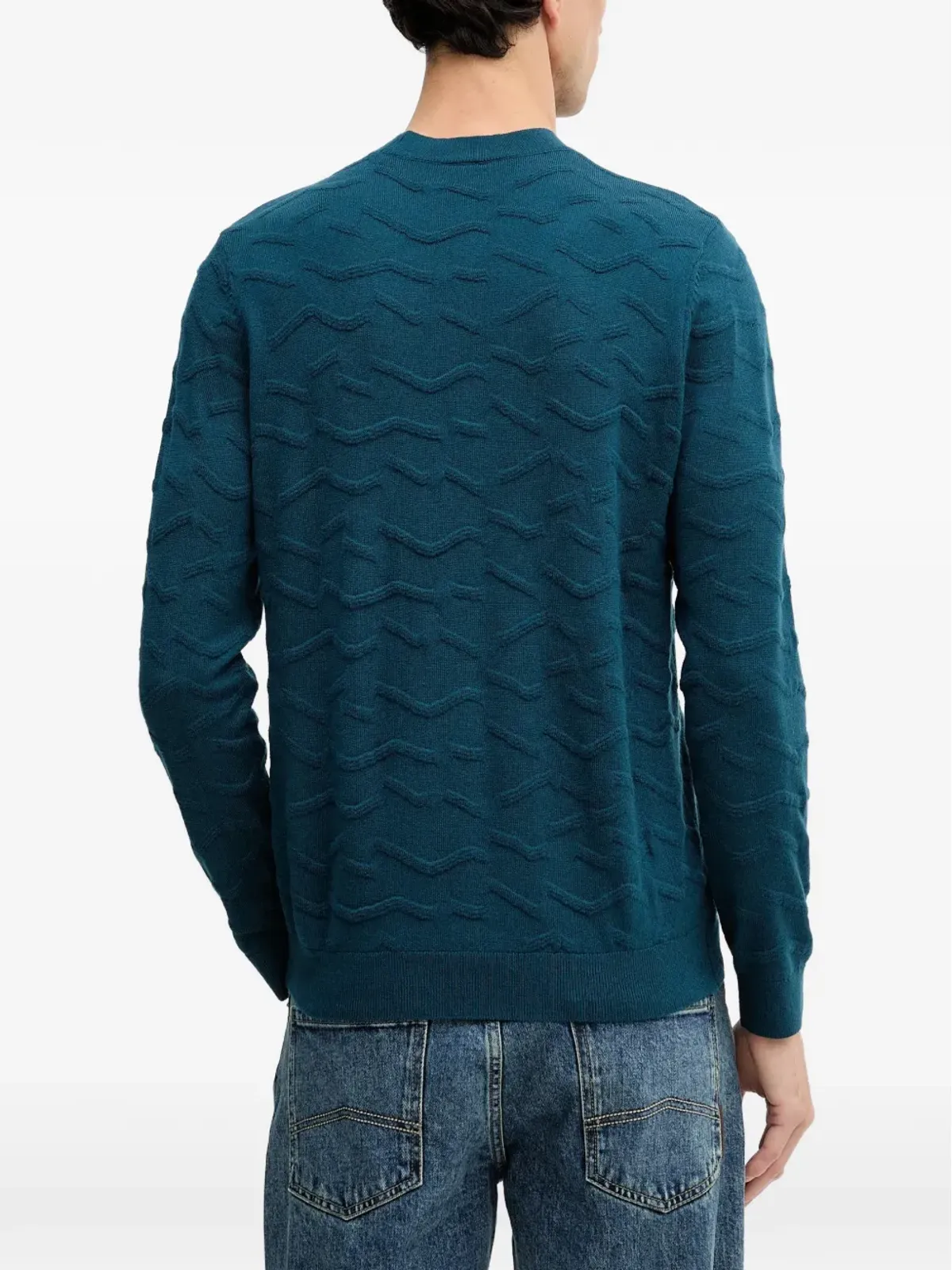 Armani Exchange 長袖クルーネックセーター - ブルー - 画像3