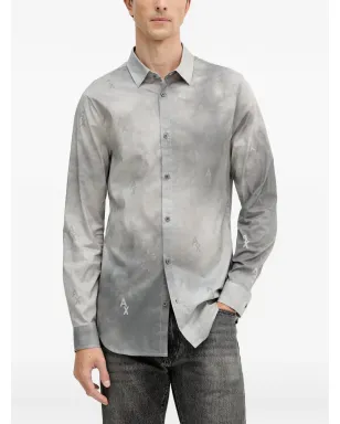 Armani Exchange 長袖ボタン留めシャツ - グレー - サムネイル1