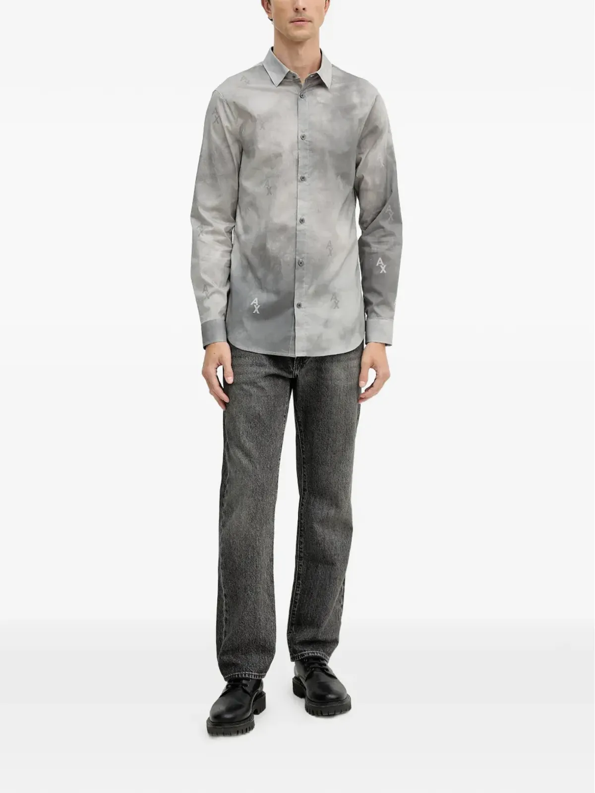 Armani Exchange 長袖ボタン留めシャツ - グレー - 画像2