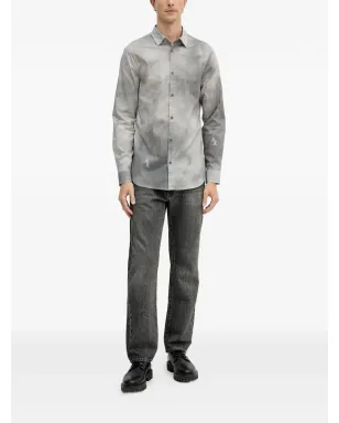 Armani Exchange 長袖ボタン留めシャツ - グレー - サムネイル2