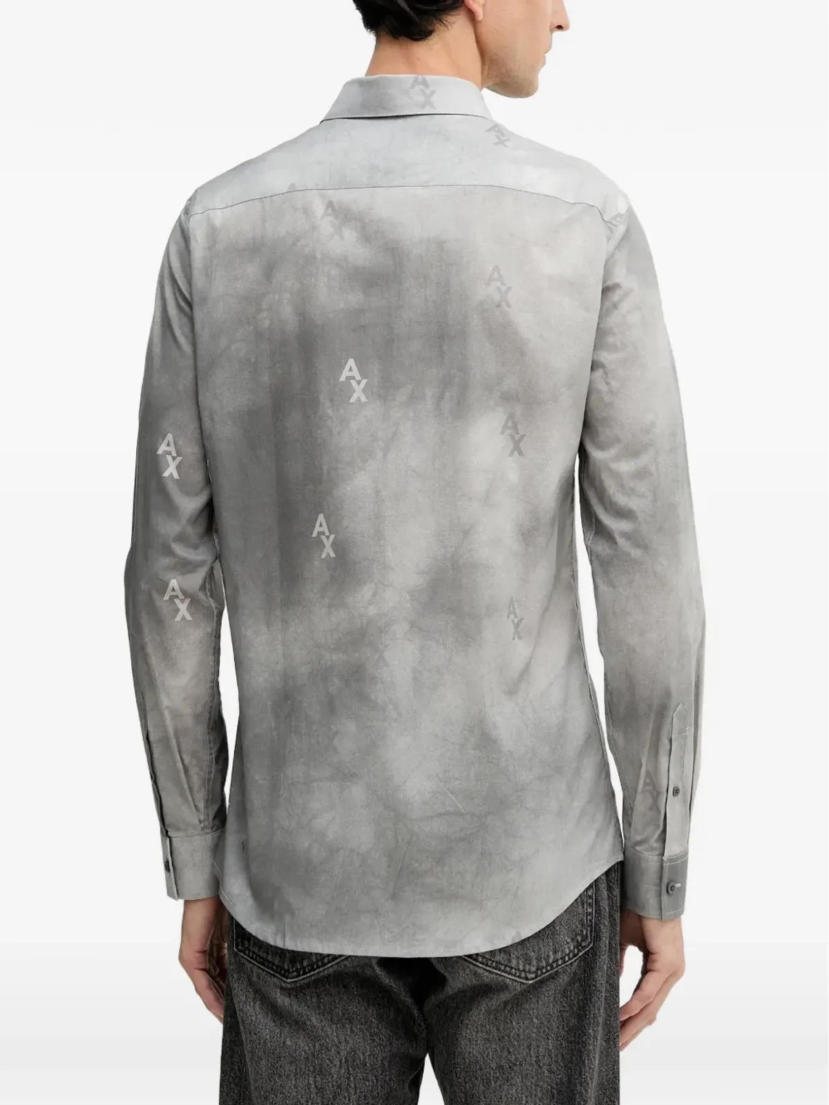 Armani Exchange 長袖ボタン留めシャツ - グレー - 画像3