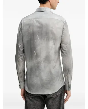 Armani Exchange 長袖ボタン留めシャツ - グレー - サムネイル3