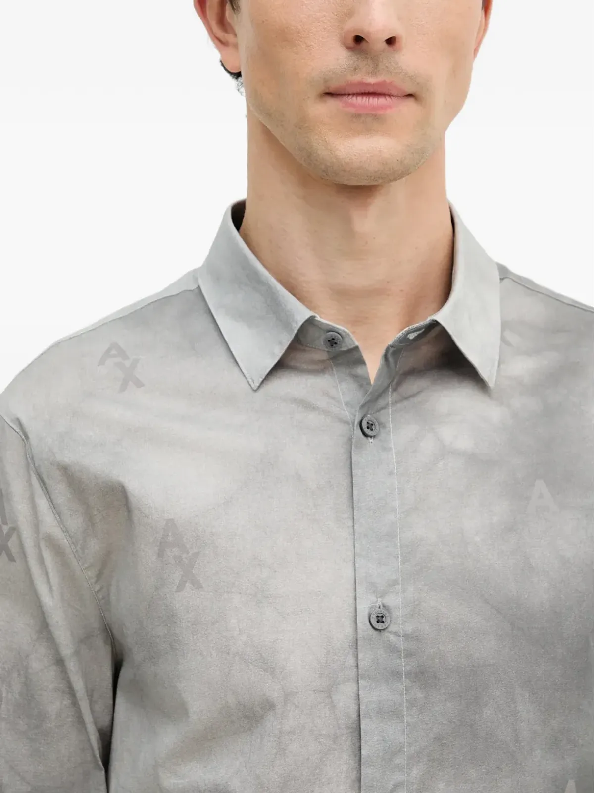Armani Exchange 長袖ボタン留めシャツ - グレー - 画像4