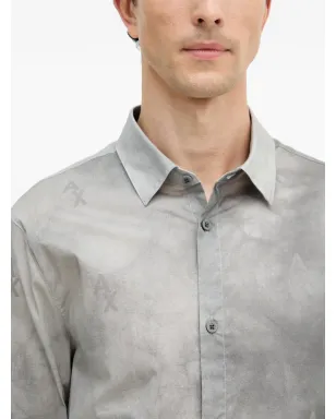 Armani Exchange 長袖ボタン留めシャツ - グレー - サムネイル4