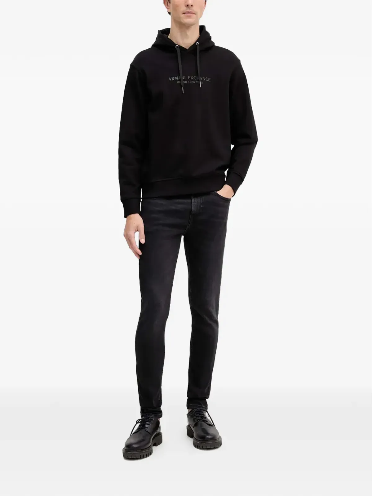 Armani Exchange ロングスリーブ ロゴディテール パーカー - 画像2