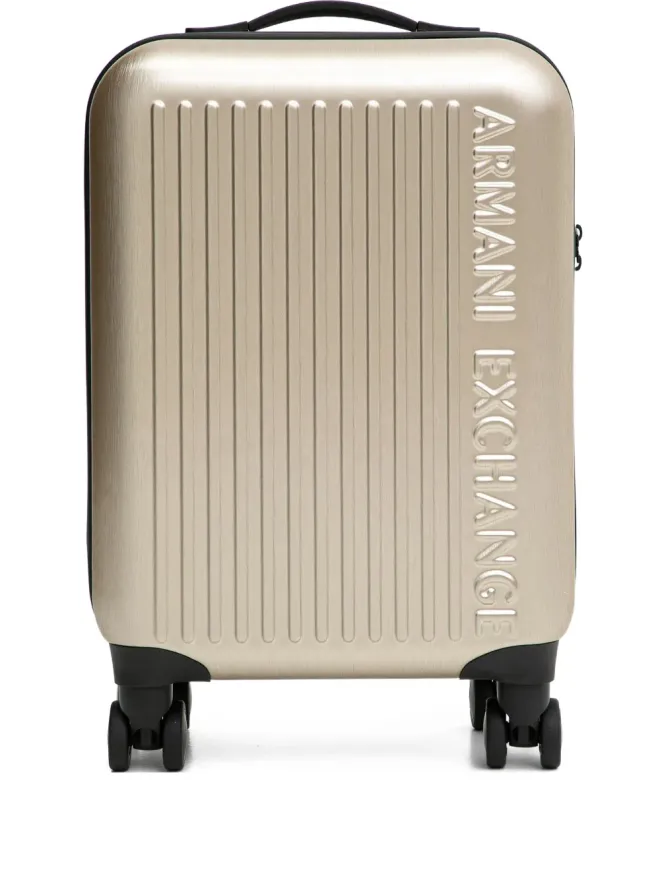 Armani Exchange Armani Exchange エンボス加工の車輪付きラゲージの商品画像