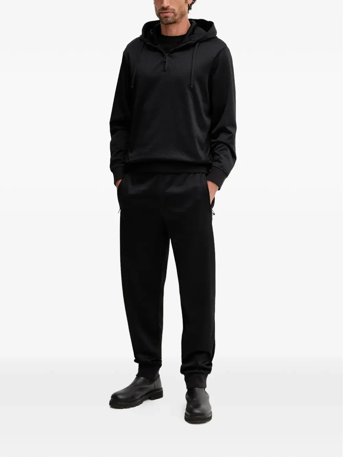 Armani Exchange パターン柄ジップフーディー - ブラック - 画像2