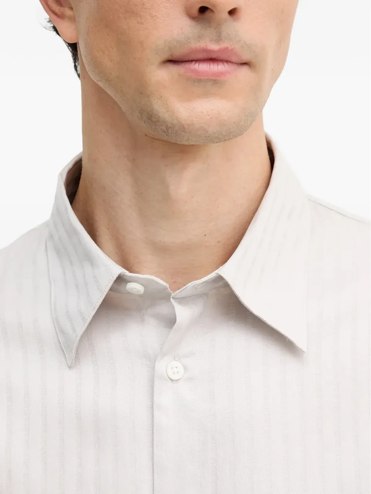 Armani Exchange ボタン留めストライプシャツ - 画像5
