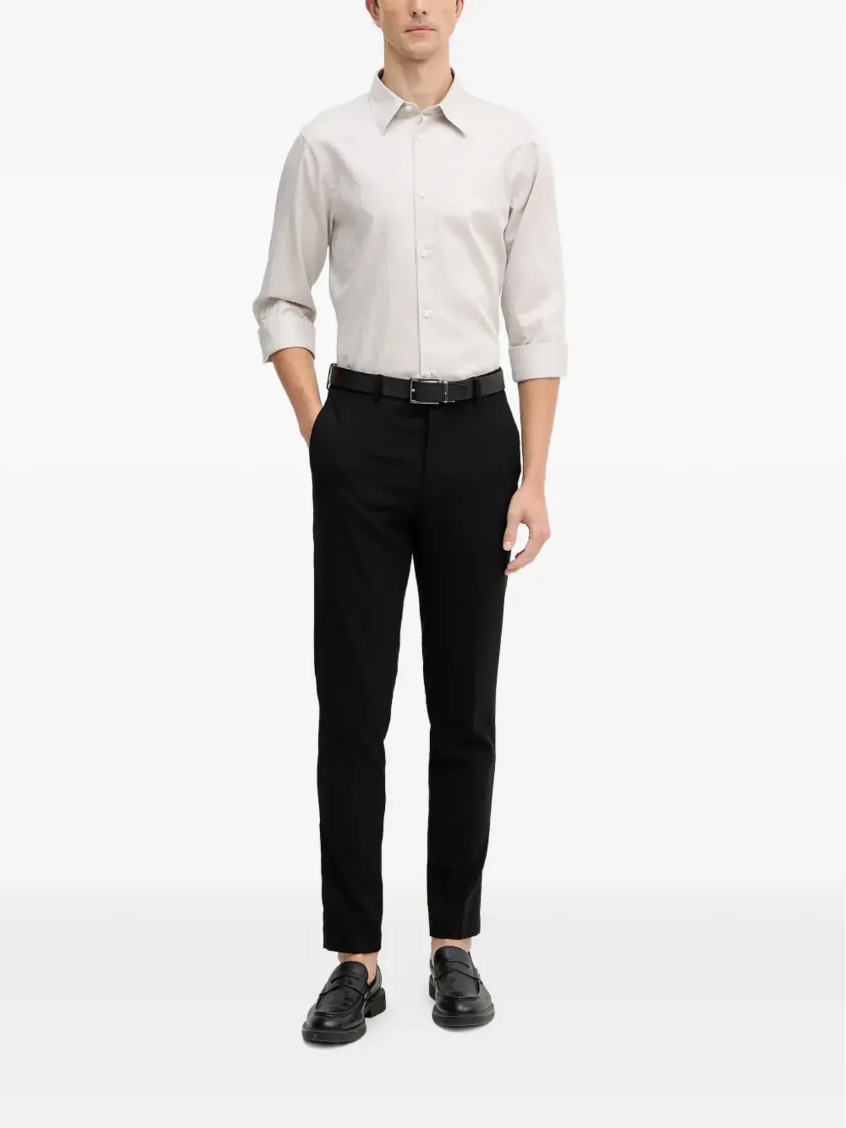 Armani Exchange ボタン留めストライプシャツ - 画像2